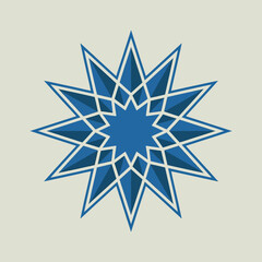 Blue Geometric Star Design