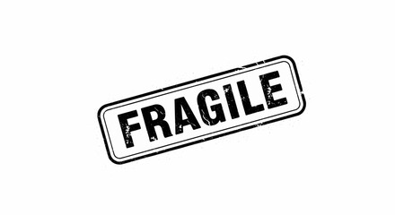 Fototapeta premium Fragile rubber stamp grunge vector illustration design.