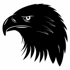 Obraz premium black eagle head silhouette