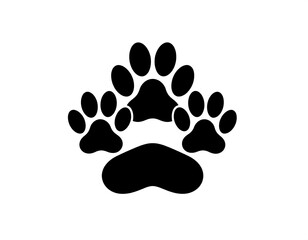 Three stacked dog paw prints