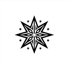 Obraz premium Geometric starburst with small stars