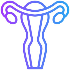 Uterus icon for human body, business, medical, clinic, website, application, printing, document, poster design, etc