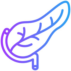 Pancreas icon for human body, business, medical, clinic, website, application, printing, document, poster design, etc