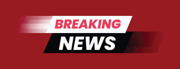 Breaking News Headline: A dynamic graphic displays the urgent message of Breaking News, conveying a sense of immediacy and vital updates through its sleek design.