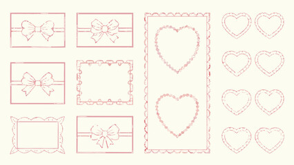 vector set of hand drawn frames