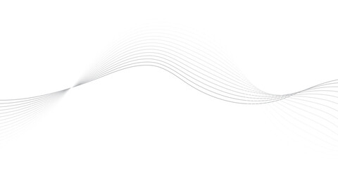 Geometric Abstract Grey Line Waves – Transparent Background Vector for Digital Technology, AI Systems, and UI Elements

