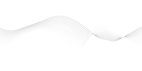 High-Tech Abstract Grey Wave Lines – Transparent Vector Design for Digital, Science, and Futuristic Presentation Templates

