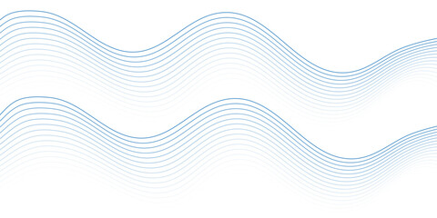  Modern Abstract Blue and White Sound Wave Lines with Creative Blend Effect for Digital Design and Motion Graphics
