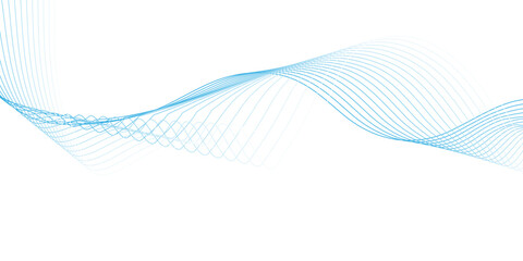  Abstract Blue and White Sound Wave Lines with Blend Effect for Contemporary Digital Illustration, Motion Design, and Modern Art
