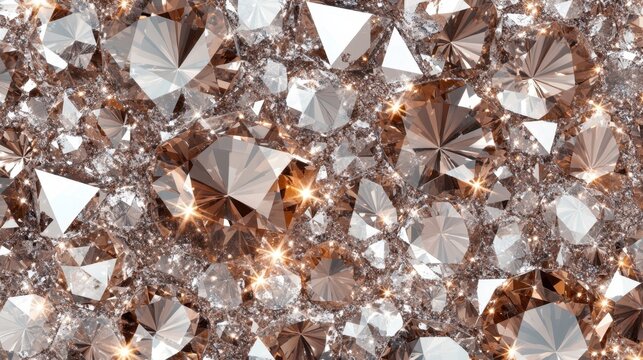 Sparkling Brown Diamond Cluster.