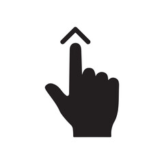 Hand Arrow silhouette icon vector flat illustration design on white background