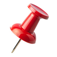 red push pin isolated on white background
