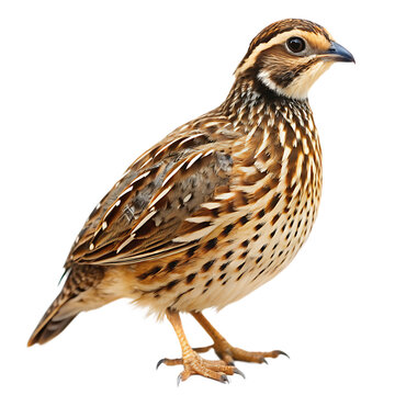 quail bird isolated on white background
