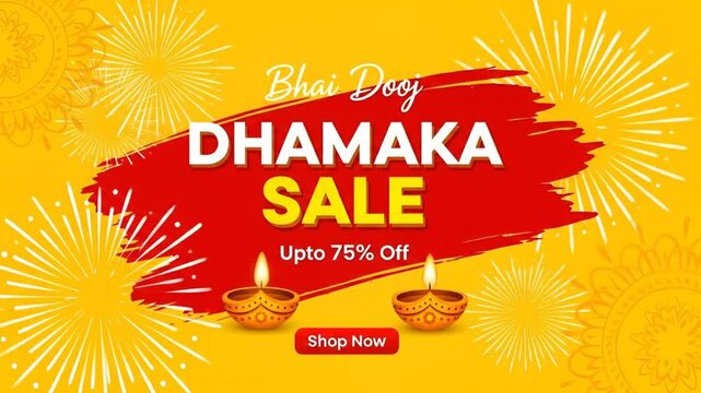 Vector illustration of Happy Bhai Dooj Sale social media feed template