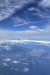 日本周遊　飛行機からの富士山