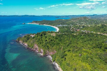 Aerial views of Andilana beach and Cocoa beach, Nosy Be &ndash; Madagascar's tropical paradise