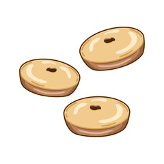 Kue lumpur (mud cake) is a traditional Indonesian delicacy. Designed in a flat cartoon style, it's perfect for an appetizer. Vector illustration.