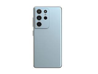 Back View of Minimalist Modern Smartphone with Dual Cameras, Centered Vertical Composition, Isolated on Transparent Background