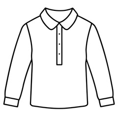 Clean Outline Long Sleeve Top Vector 