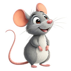 cartoon rat isolated on white background
