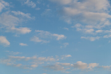 Fototapeta premium Cloudy sky background. texture of clouds and blue sky. Photo of the real sky