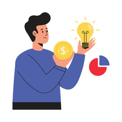 Innovation Flat vector illustration.