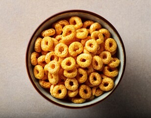 top view of classic cheerios cereal in a bowl