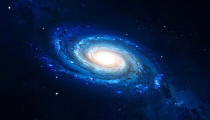 Fototapeta premium Majestic Spiral Galaxy in Deep Space