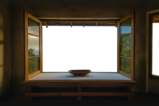 PNG Window see ocean windowsill room architecture.