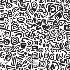 seamless pattern with black and white arrows