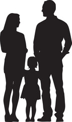 silhouette of a father and his son