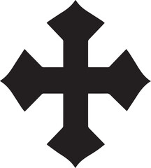 black cross symbol