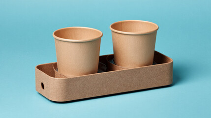cardboard box with coffee cup