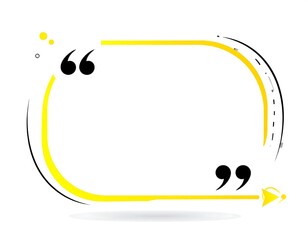 Yellow quote box with dynamic lines