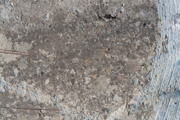 Photo of an old wall. Old wall cracked plaster. Old destroyed wall. Background of old plaster