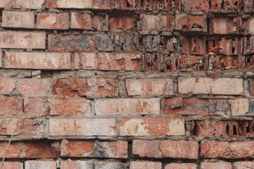 Texture of an old brick wall. Photo of an old brick wall. Brick texture