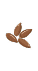 Obraz premium Brown flaxseeds rich in nutrients and fiber for healthy eating and wellness