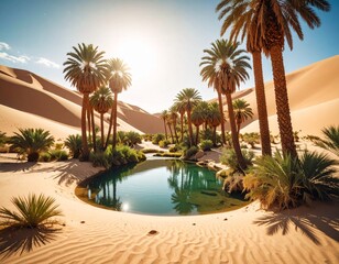 Fototapeta premium Remote Desert Oasis