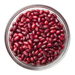 Red beans in a glass bowl
