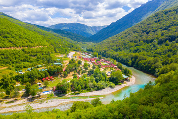 Picturesque mountain landscape of the Durmitor National Park, Montenegro 