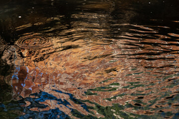 Color mixing in the ripples of the river