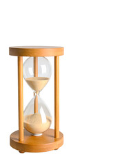 Hourglass, sand, glass, time, measurement, isolated, white, background, single, object, transparent, flowing, sandtimer, classic, symbol, countdown, timer, vintage, concept, empty, minutes, seconds, p