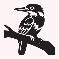 Kingfisher silhouette vector illustration design