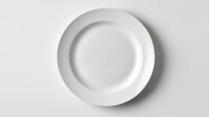 white plate isolated on white