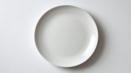 white plate on a white background