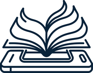 Open Book on a Laptop Keyboard