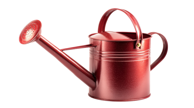 Metal watering can with spoutTransparent background, PNG file