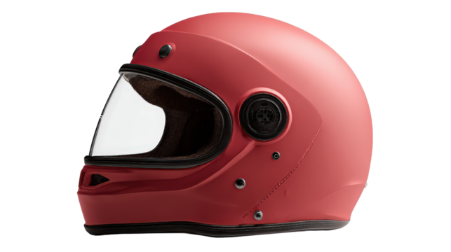 Matte red helmetTransparent background, PNG file