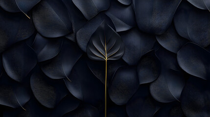 Black silk satin textile with ornate gold floral embroidery, luxurious velvet texture, elegant abstract decorative wallpaper background.