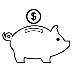 Savings icon symbol concept for graphic design, website, UI. Finance themed icon concept.